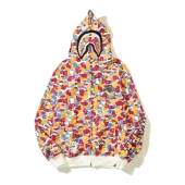 Худи A Bathing Ape Bape Store Los Angeles ZIP "White/Red/Yellow"