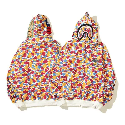 Худи A Bathing Ape Bape Store Los Angeles ZIP "White/Red/Yellow" фото № 3