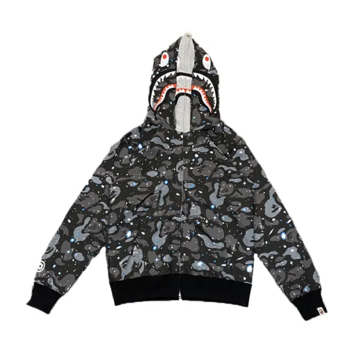 Худи A Bathing Ape Imitation Of A Double Hood "Black/Gray"