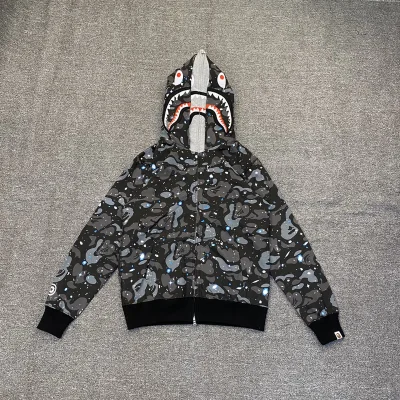 Худи A Bathing Ape Imitation Of A Double Hood "Black/Gray" фото № 4