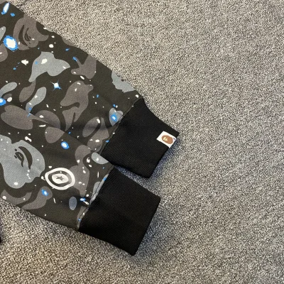 Худи A Bathing Ape Imitation Of A Double Hood "Black/Gray" фото № 5