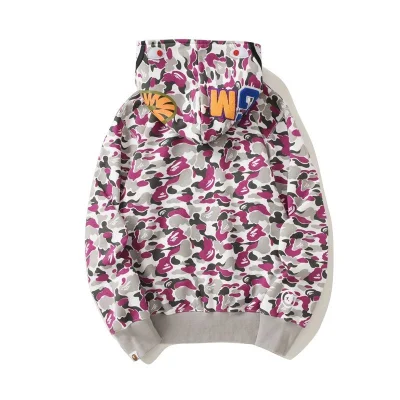 Худи A Bathing Ape Color Camouflage Shark Zip "Pink" фото № 2