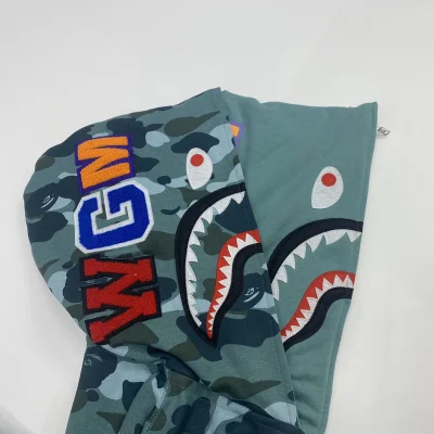 Худи A Bathing Ape Double Hood Mask ZIP "Mint/Blue" фото № 9 Худи A Bathing Ape Double Hood Mask ZIP "Mint/Blue" фото № 9