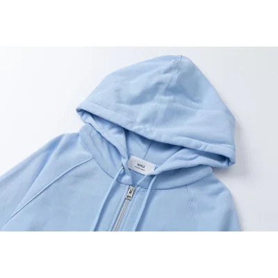 Худи Amiri Letter And Heart - Logo ZIP "Blue" фото № 3