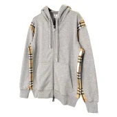 Худи Burberry Checked Print On The Sides "Gray"