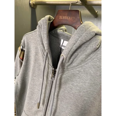 Худи Burberry Checked Print On The Sides "Gray" фото № 7