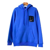 Худи Burberry Frontside Fur Logo Black Stripe BT "Blue"