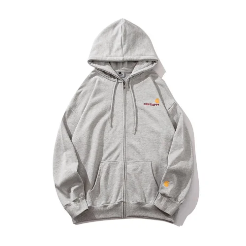 Худи Carhartt With Yellow Emblem - ZIP "Gray"