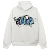 Худи Christian Dior Frontside Blue Graffity Logo "White"