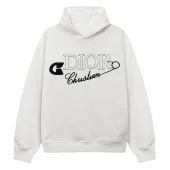 Худи Christian Dior Frontside Logo Black Letter C "White"