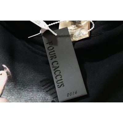 Худи Four Caccus Print - Bird Sitting On A Skulls "Black" фото № 3