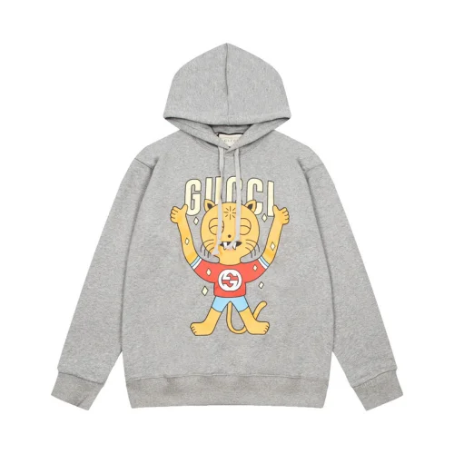 Худи Gucci Cat With Fangs Print "Gray"