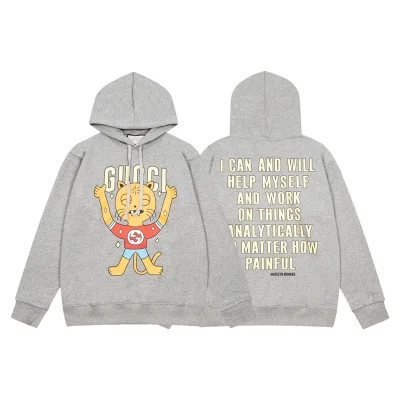 Худи Gucci Cat With Fangs Print "Gray" фото № 4 Худи Gucci Cat With Fangs Print "Gray" фото № 4
