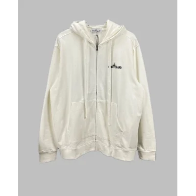 Худи Stone Island With Logo Brand - ZIP "White" фото № 2 Худи Stone Island With Logo Brand - ZIP "White" фото № 2