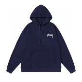 Худи Stussy With Painting On The Back "Blue"