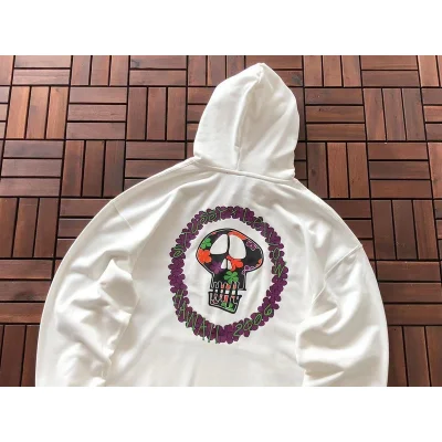 Худи Stussy Skull Inside Flowers Circle "White" фото № 6