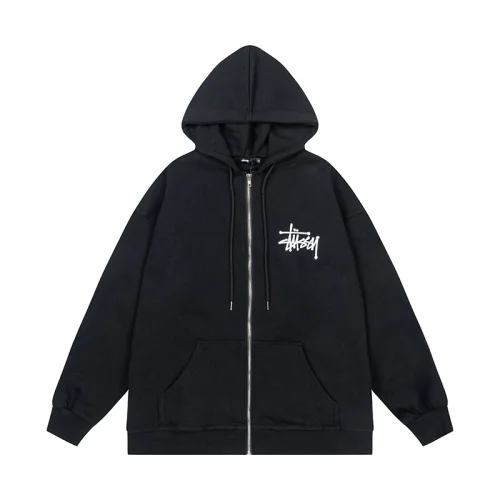 Худи Stussy With Logo Brand ZIP "Black"