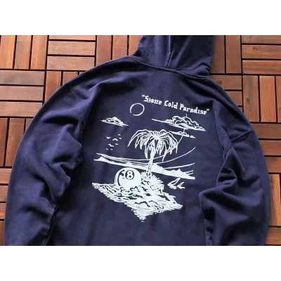 Худи Stussy Palm Tree With Billiard Ball "Blue" фото № 2