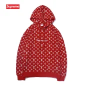 Худи Supreme With Louis Vuitton Emblems "Red"