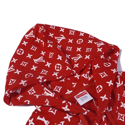 Худи Supreme With Louis Vuitton Emblems "Red" фото № 5