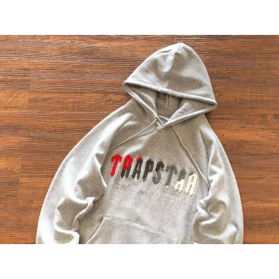 Худи Trapstar Wide Front Pocket And Multicolor Logo "Gray" фото № 2