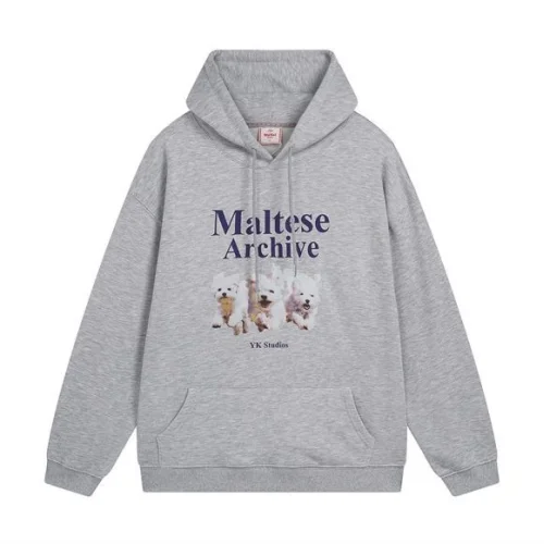 Худи Wai Kei Three Dogs Maltese Archive "Dark Gray"