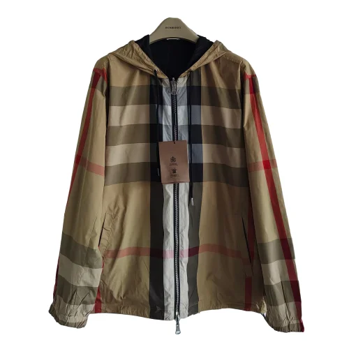 Куртка Burberry Print Checked Dark Lines Black Srtipe "Brown"