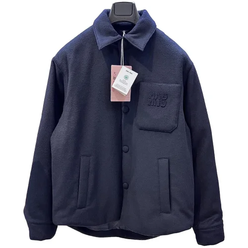 Куртка-рубашка Miu Miu Blank "Navy Blue"