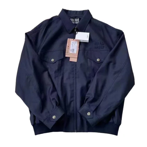 Куртка Miu Miu Frontside Two Pockets Blue Logo Miu Miu "Blue"