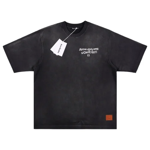 Футболка Acne Studios Face Logos "Black"