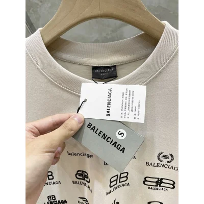 Лонгслив Balenciaga With Print Of Small Logos "White" фото № 6