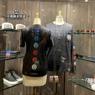 Футболка Chrome Hearts Long and Short Sleeve Logo print "Black" фото № 4