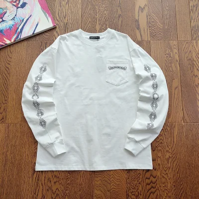 Лонгслив Chrome Hearts Patterns And Brand Logo "White" фото № 11