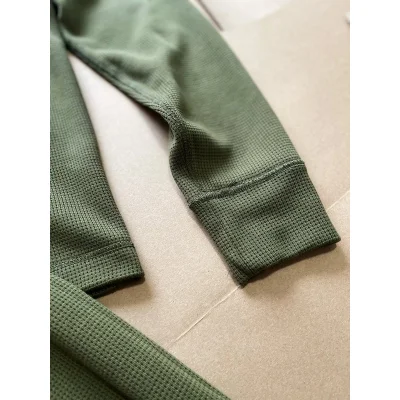 Лонгслив Сomme Des Garcons Long Inscription Back "Khaki" фото № 6