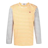 Лонгслив Comme des Garçons Play Sleeve Multicolors "Yellow/Gray"