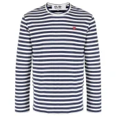 Лонгслив Comme des Garçons Play Small Red Heart "Navy Blue"