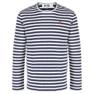 Лонгслив Comme des Garçons Play Small Red Heart "Navy Blue"