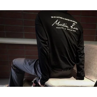 Лонгслив Martine Rose Logo Inscription Front And Back "Black" фото № 3