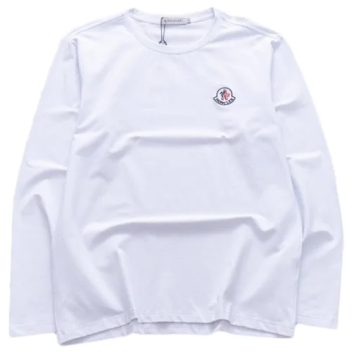 Футболка Moncler Long Sleeves Small Brand Logo "White"
