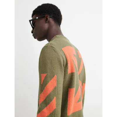 Лонгслив Off White Striped Sleeves "Brown" фото № 4