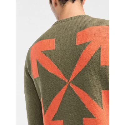 Лонгслив Off White Striped Sleeves "Brown" фото № 5