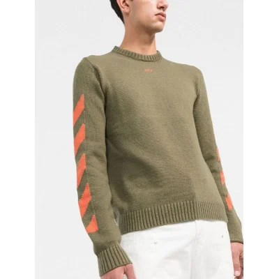 Лонгслив Off White Striped Sleeves "Brown" фото № 6