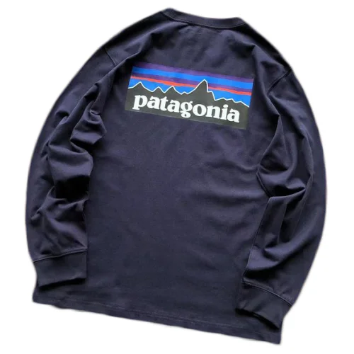 Лонгслив Patagonia Dark Mountain Landscape Print "Blue"