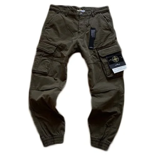 Брюки-карго Stone Island Embroidered Pocket Logo "Khaki"