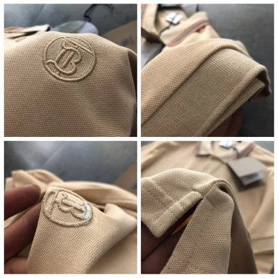 Поло Burberry With A Logo Stamp "Brown" фото № 2