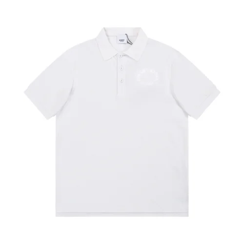 Поло Burberry With A Ribbon With Wreath Logo "White"