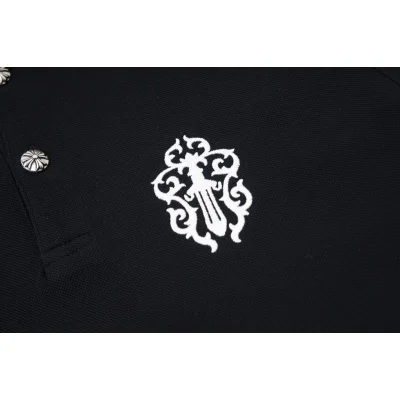 Поло Chrome Hearts The Sword Logo "Black" фото № 4