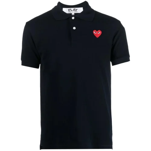 Поло Comme des Garcons Play Red Heart Eyes "Black"