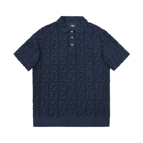 Поло Fendi Print Double F "Blue/Black"