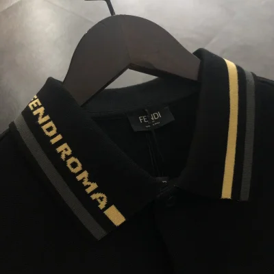 Поло Fendi With Yellow Lines "Black" фото № 5